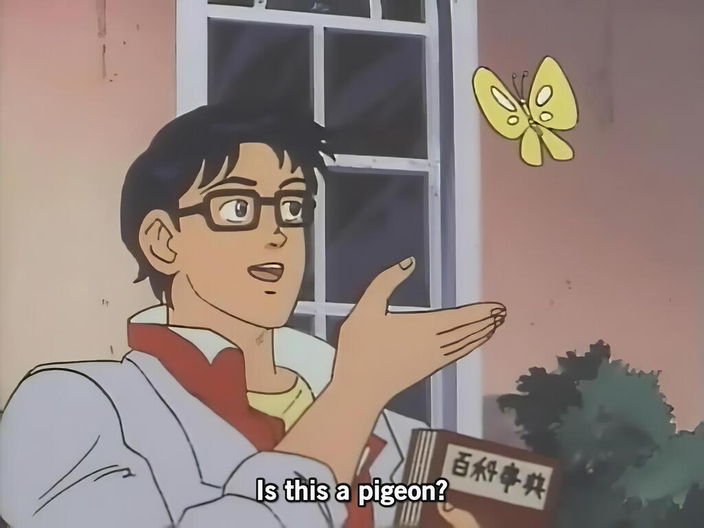 ANIME BUTTERFLY MEME meme template