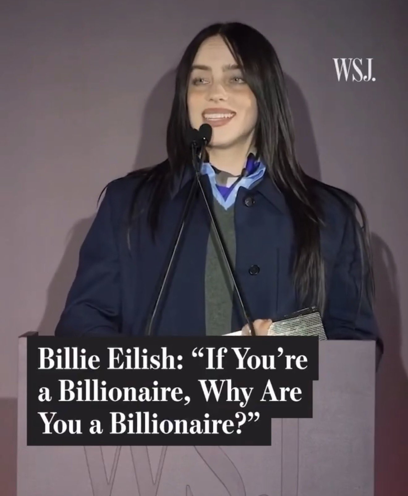 Billie Eilish on Billionaires meme template