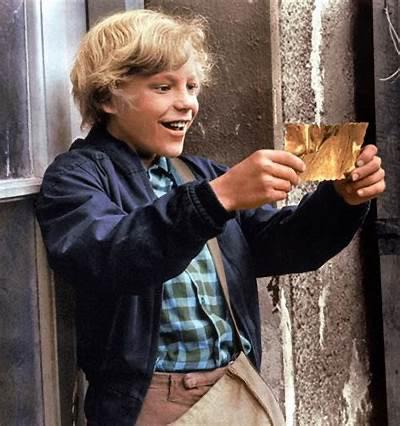 Charlie Gets a Golden Ticket - Willy Wonka and the Chocolate Factory meme template variation