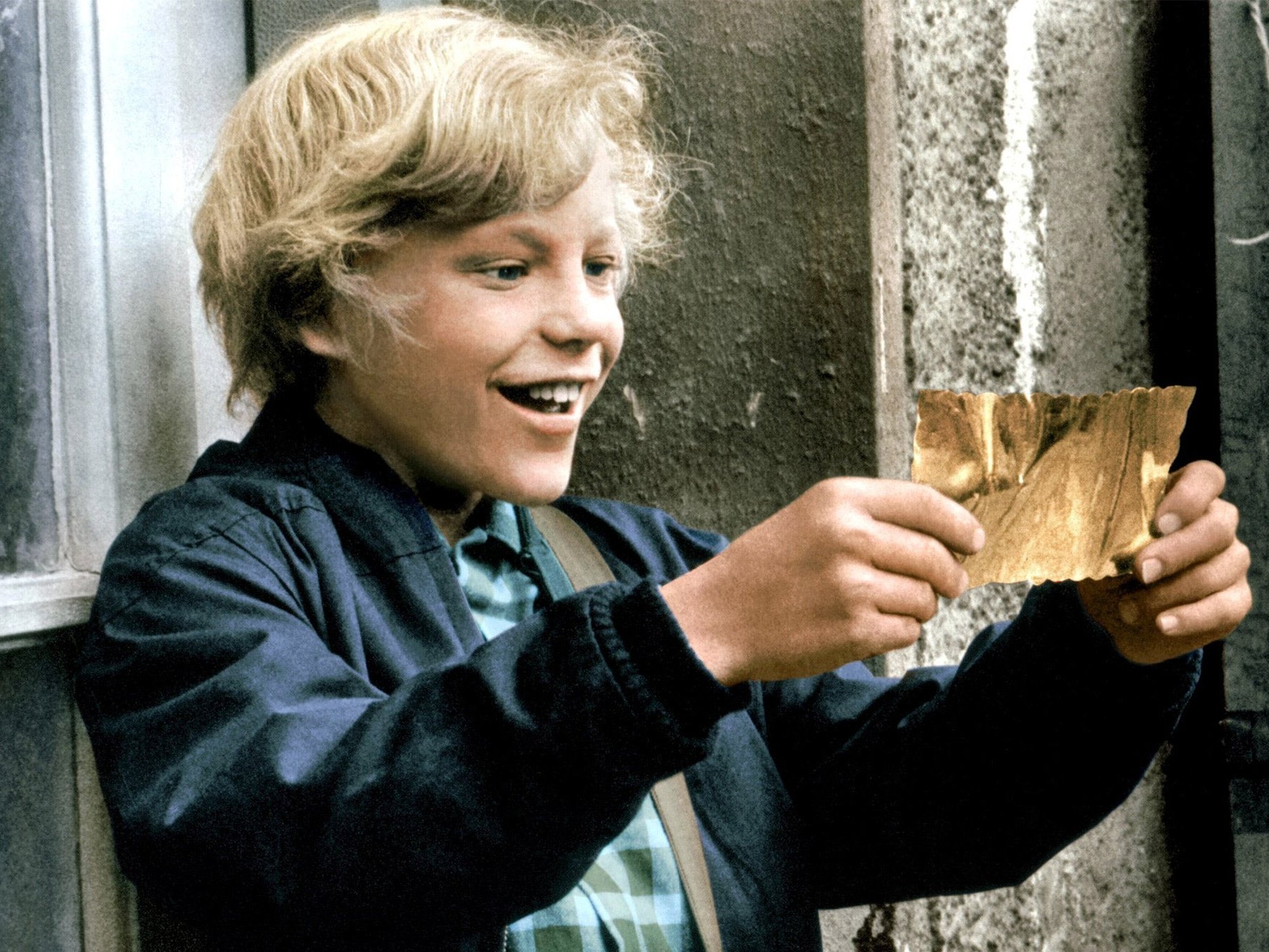 Charlie Gets a Golden Ticket - Willy Wonka and the Chocolate Factory meme template