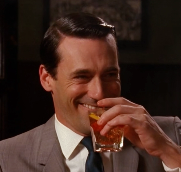 Don Draper Laughing - Mad Men meme template variation