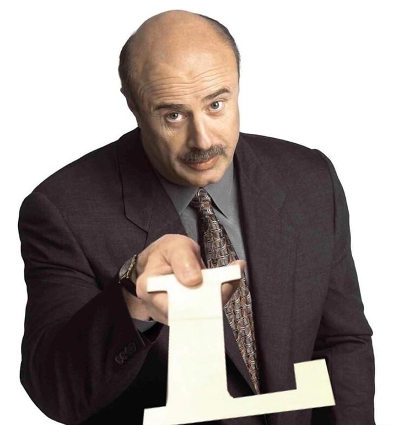 Dr. Phil Handing Out "L" meme template