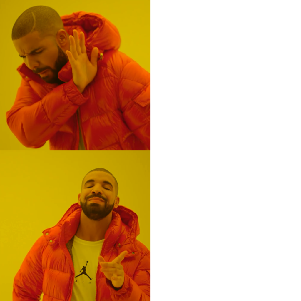 Drake Hotline Bling meme template