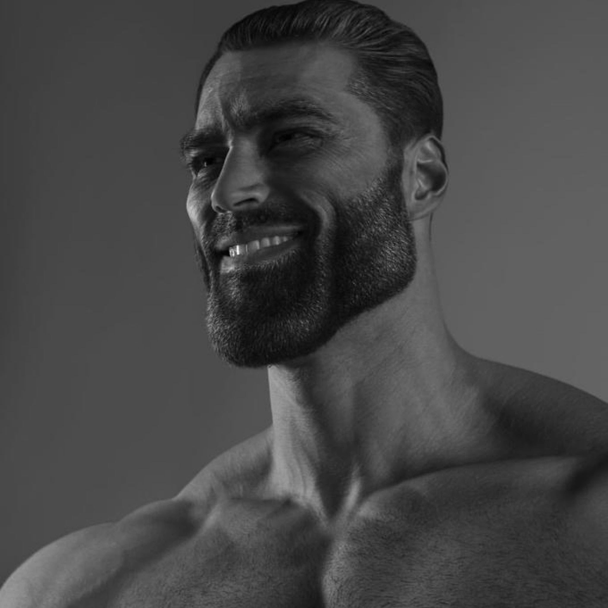 Giga Chad Smiling