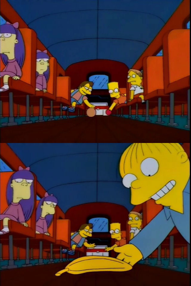 Go Apple! Go Orange! Go Banana! - Fruit Race - The Simpsons meme template variation