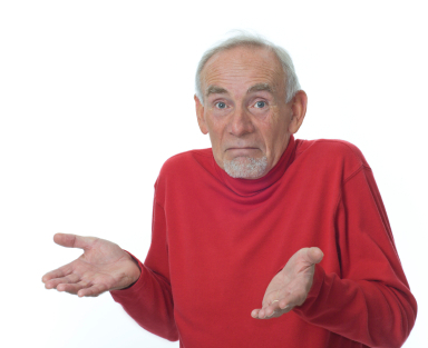 Guess I'll die - Old Guy in Red Sweater Shrugs meme template