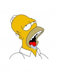 Homer Simpson Drooling MMM meme template
