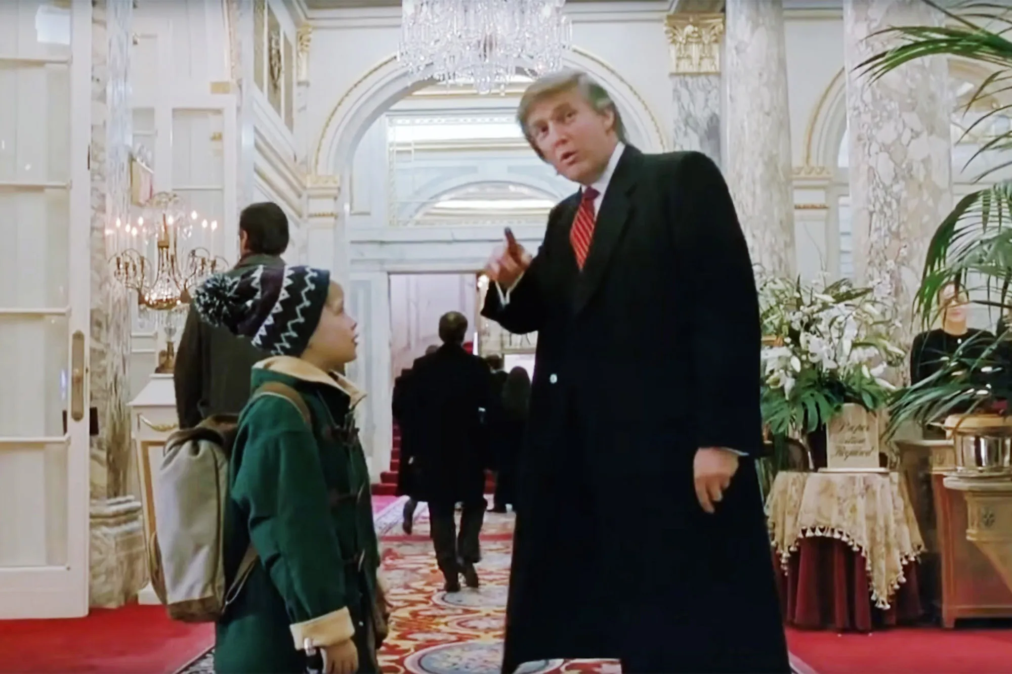 Kevin Meets Donald Trump - Home Alone 2 meme template variation