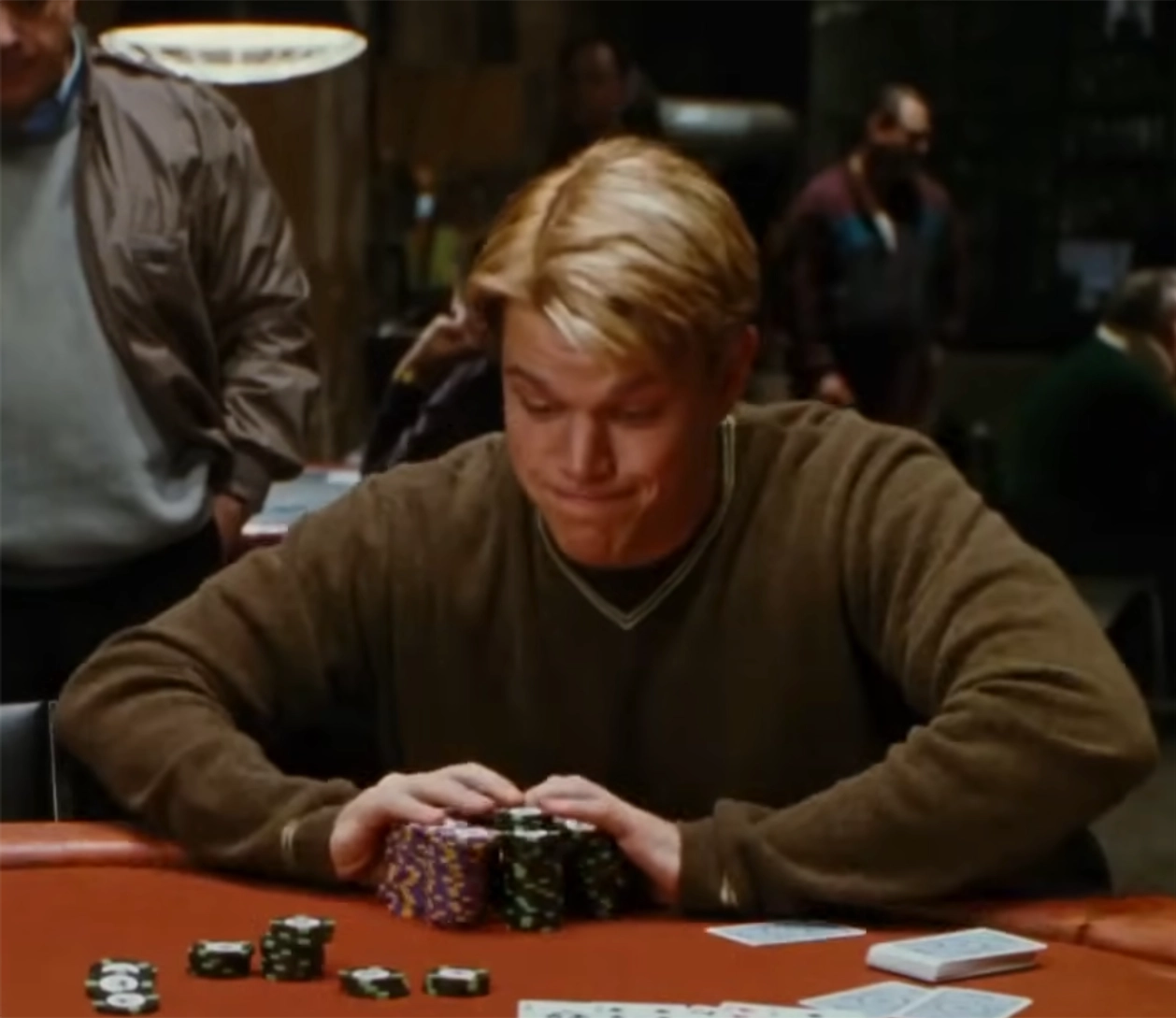 Matt Damon Is All In - Rounders meme template
