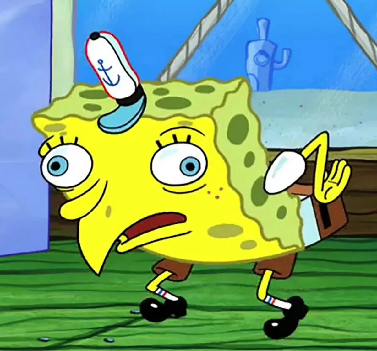 Mocking SpongeBob SquarePants meme template