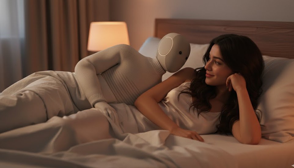 Neo Home Robot In Bed with Your Wife meme template