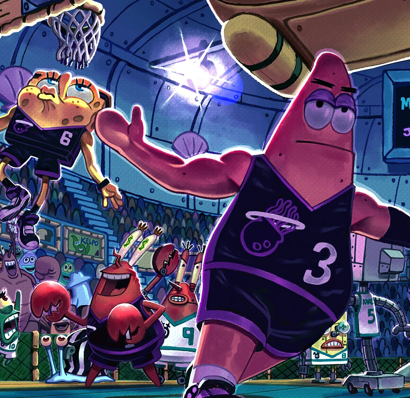 Patrick Playing Basketball - Another Trillion To X - SpongeBob SquarePants meme template variation