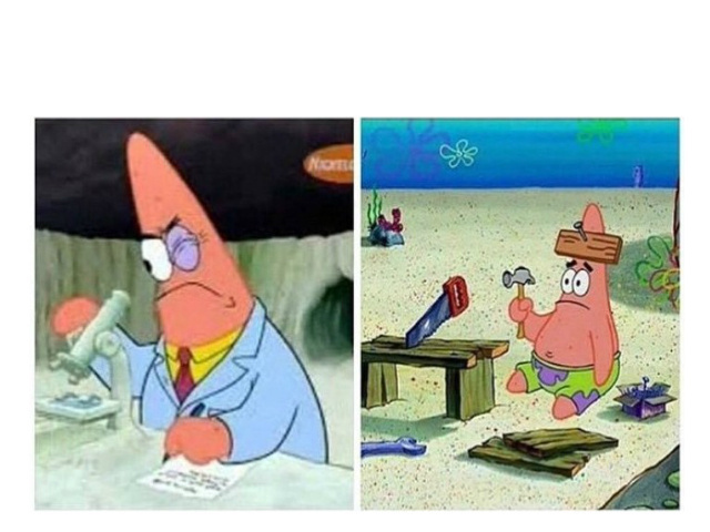 PAtrick, Smart Dumb meme template