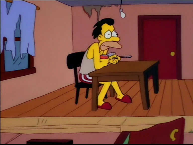 "Please Don't Tell Anyone How I Live" - Lenny - The Simpsons meme template