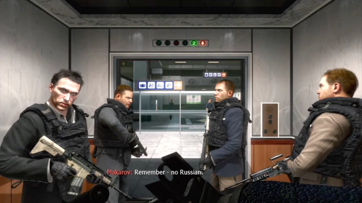 Remember, No Russian - Call of Duty: Modern Warfare 2 meme template variation