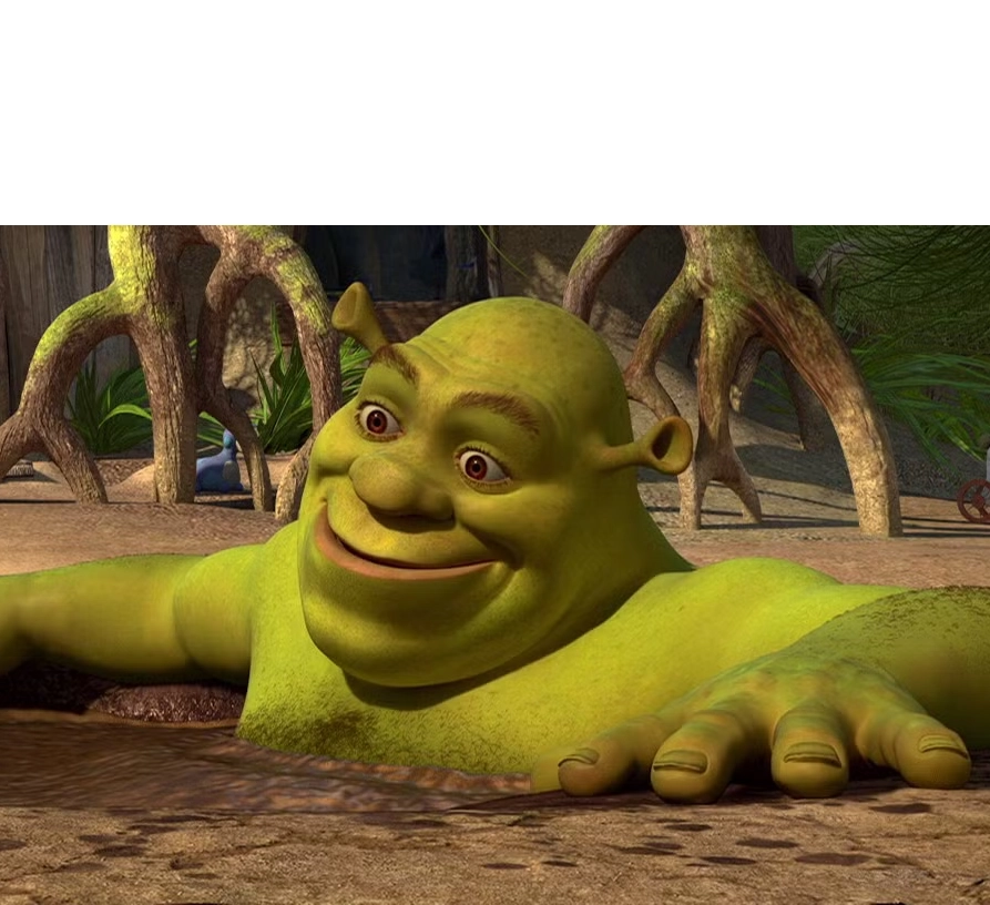Shrek in Mud Bath Hot Tub - Shrek Forever After meme template variation