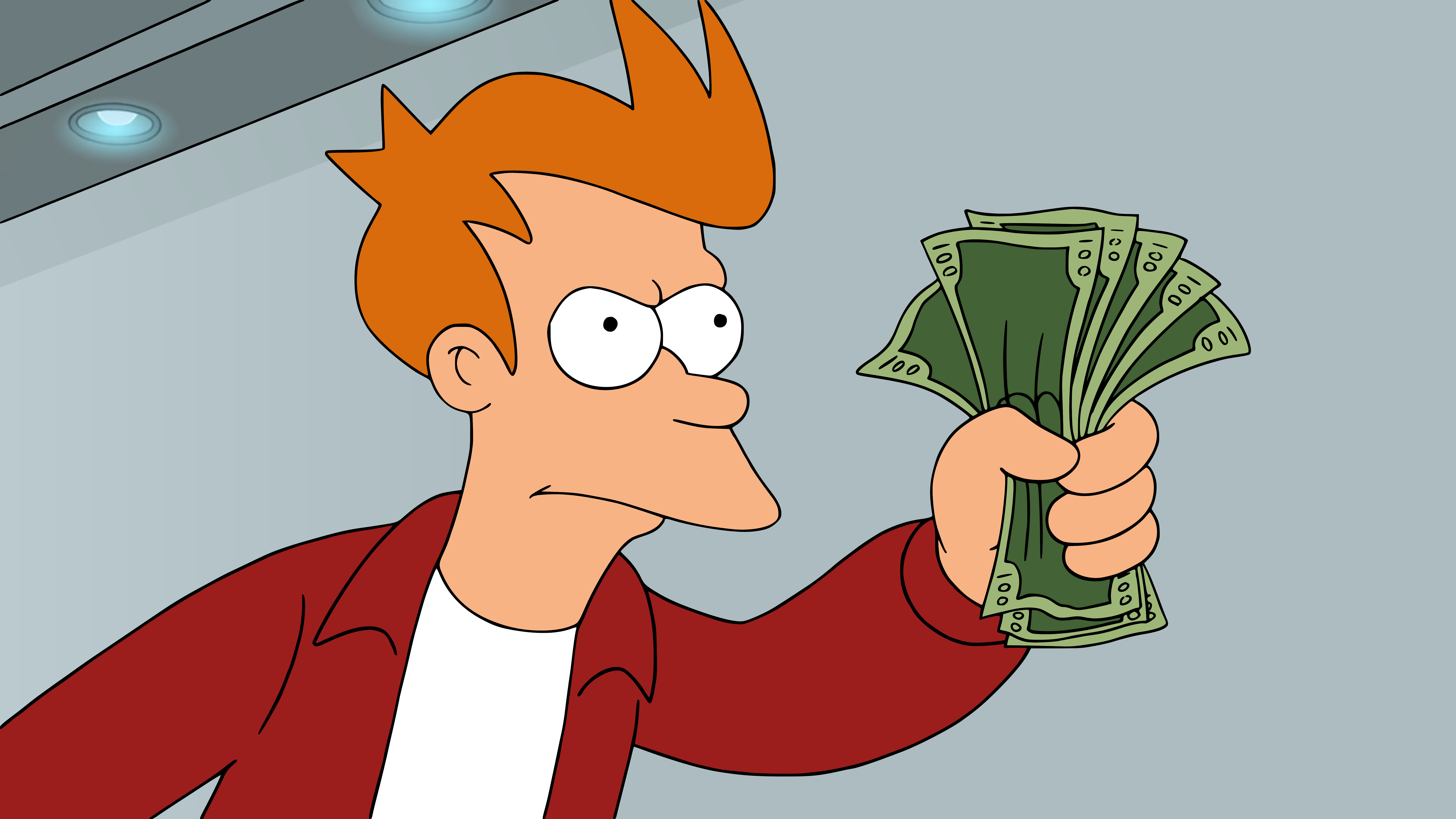 Shut Up And Take My Money Fry meme template