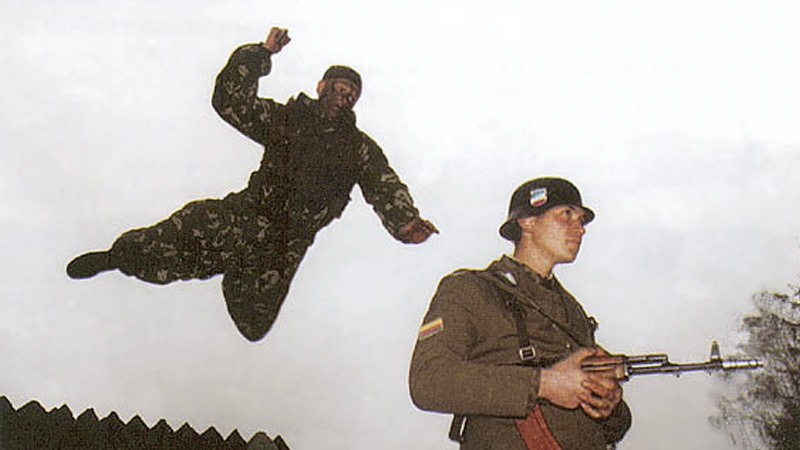 Soldier jump spetznaz meme template