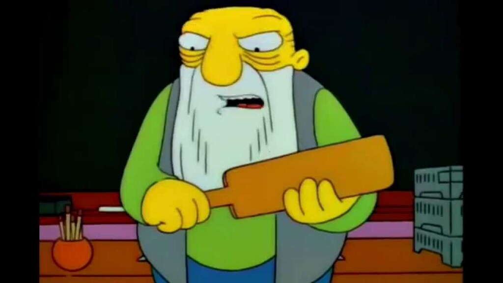 That's a paddlin' The Simpsons meme template