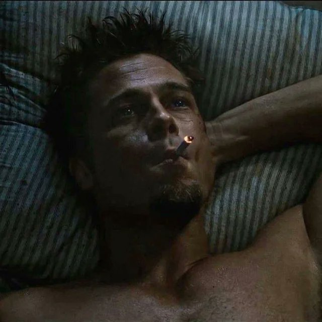 Tyler Durden Smoking Cigarette - Fight Club