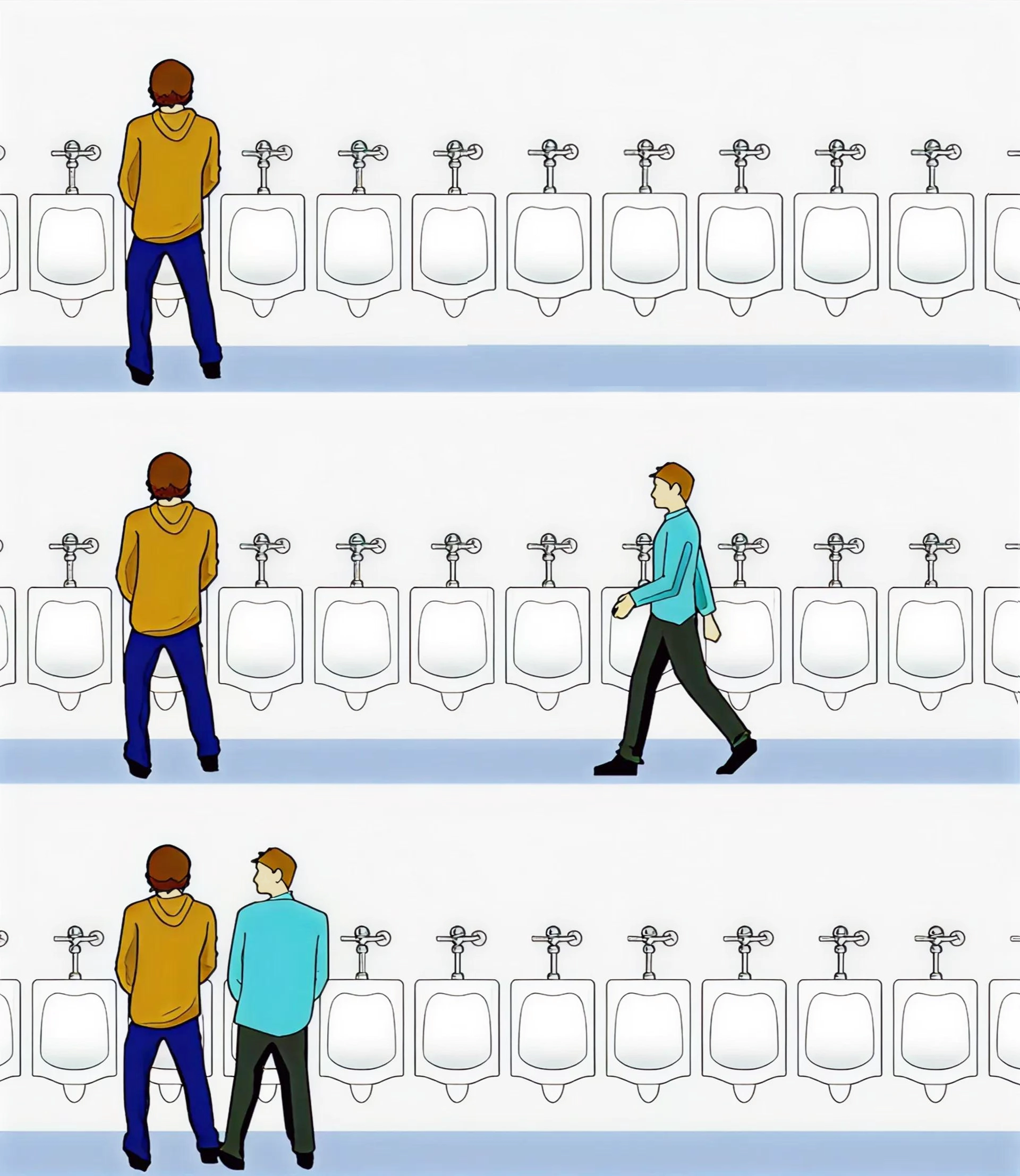 Urinal Guy meme template variation