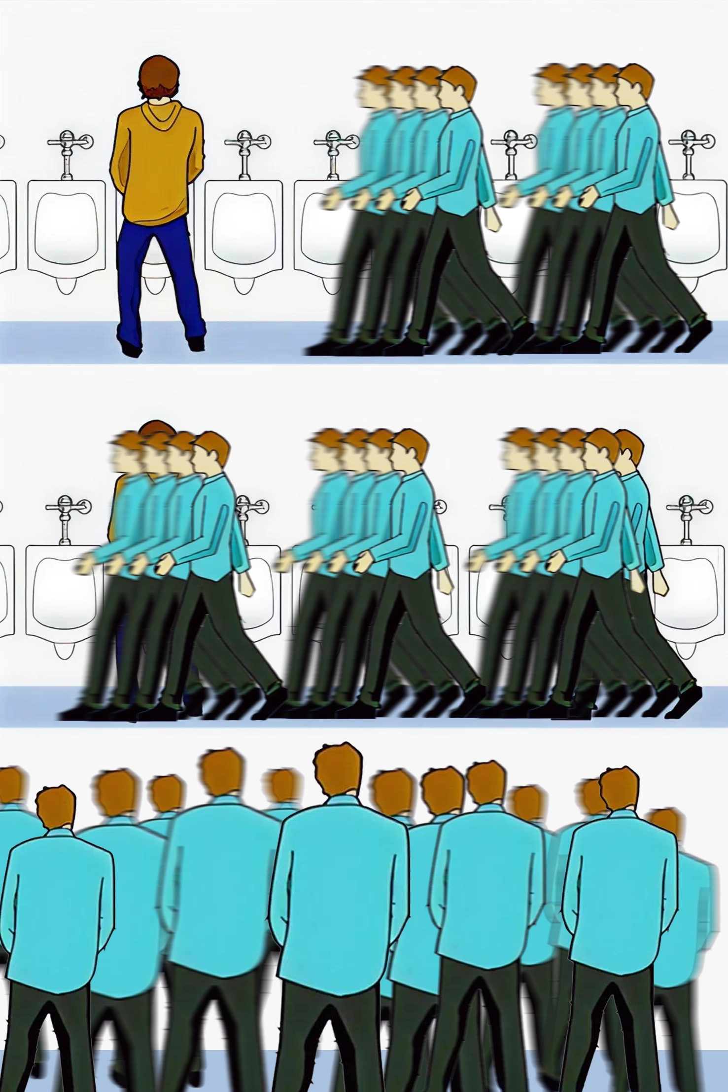 Urinal Guy meme template variation