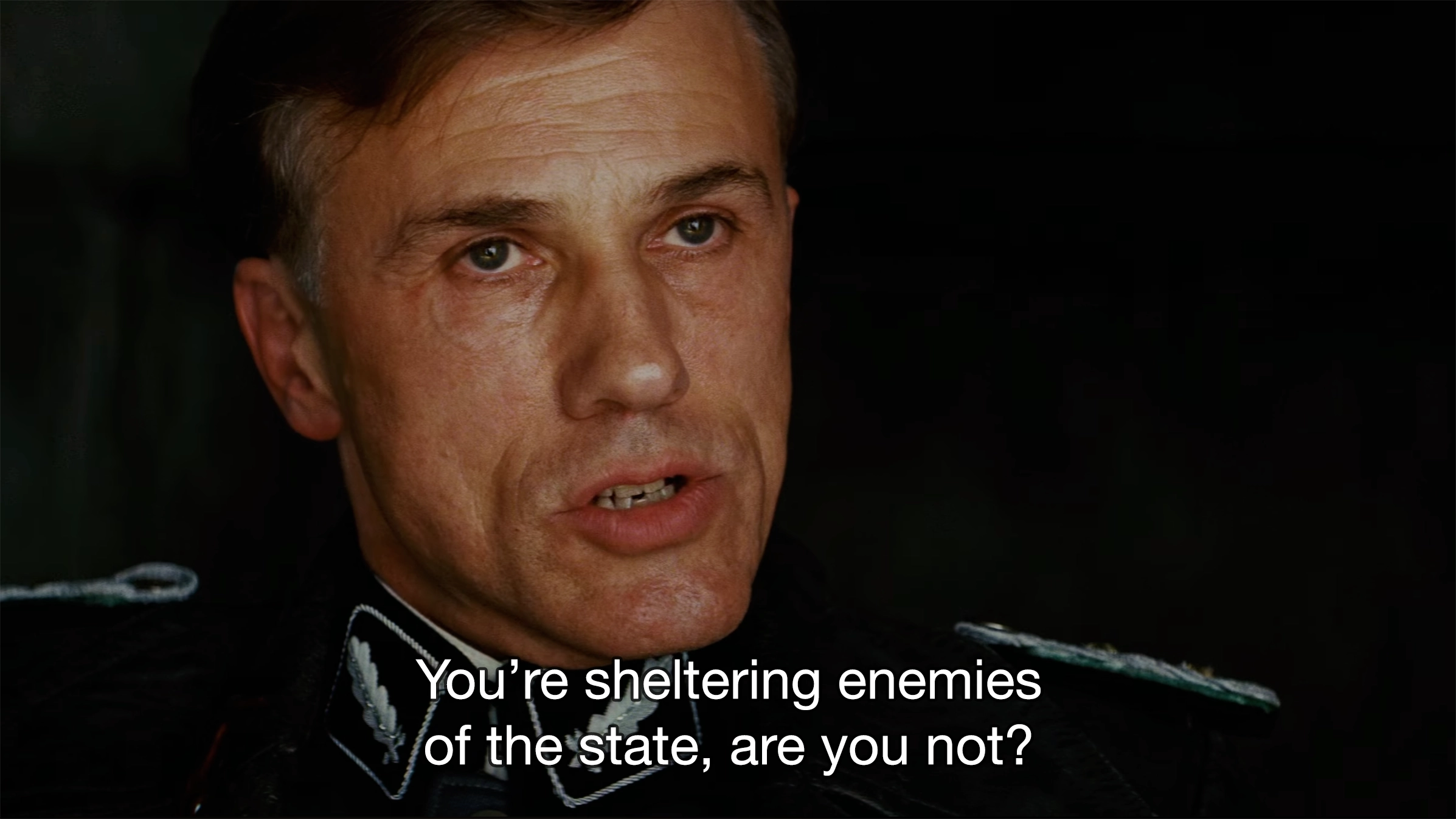 You Are Sheltering Enemies of the State, Are You Not? - Inglourious Basterds meme template