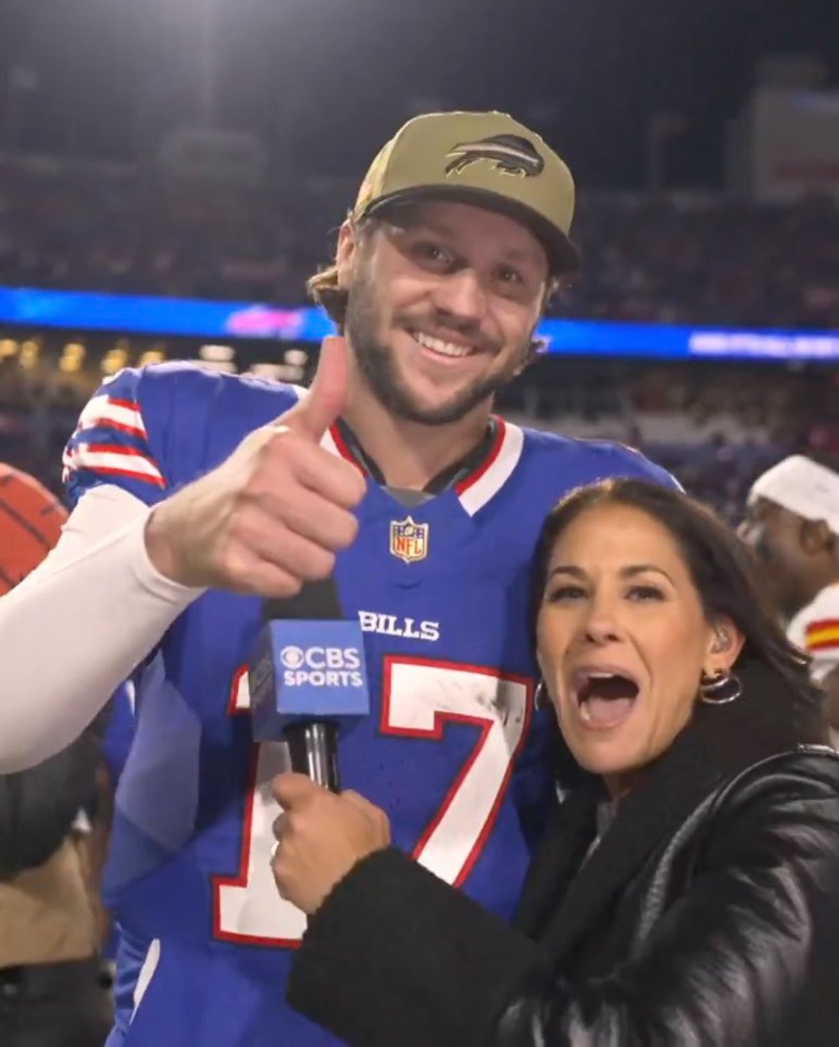 Buffalo Bills Quarterback Josh Allen Gives Thumbs Up meme template