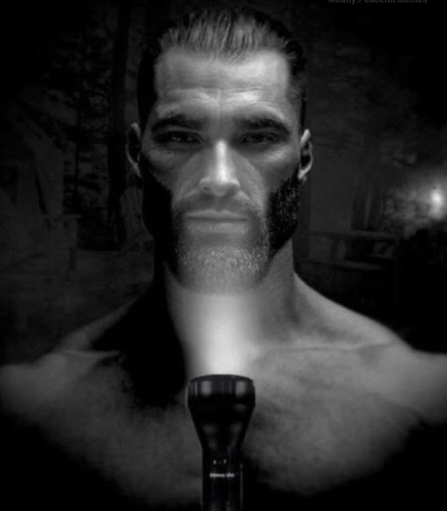 Chad Telling Ghost Story meme template