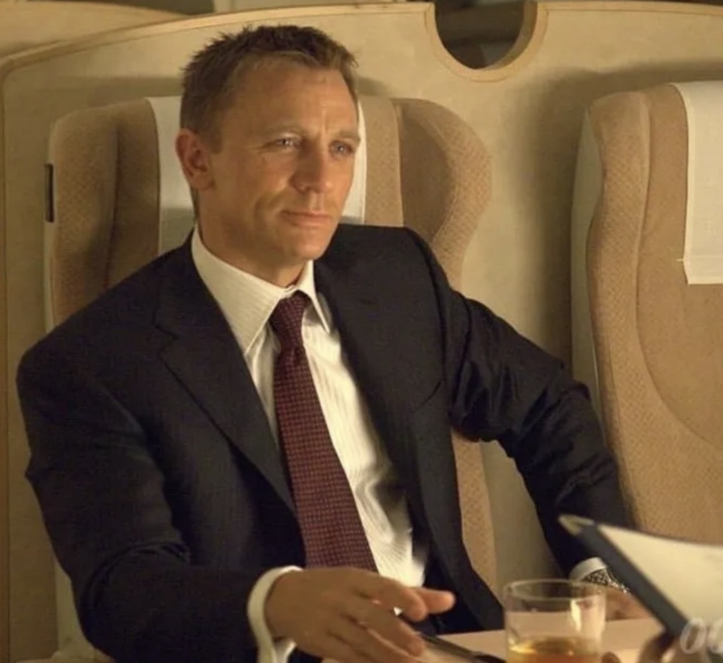 Daniel Craig as James Bond on Train - Casino Royale meme template