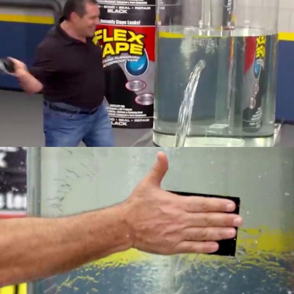 Flex Tape Water Tank Leaking Fix meme template