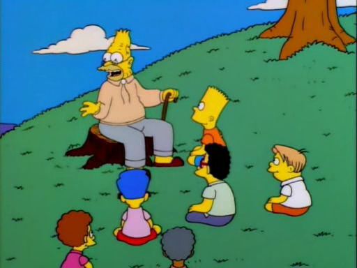 Grandpa Simpson Back In My Day meme template