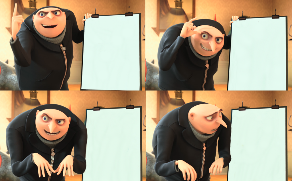Gru's Plan meme template