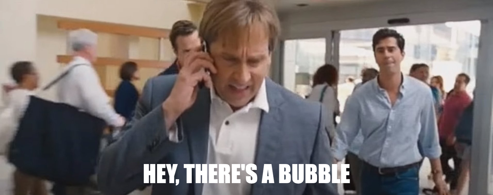Hey, There's a Bubble - The Big Short meme template