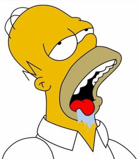 Homer Simpson Drooling MMM meme template