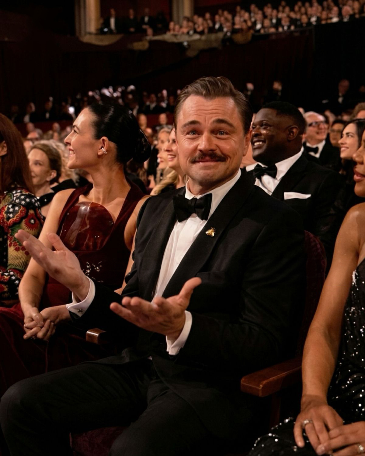 Leonardo DiCaprio Shrugging at Oscars meme template
