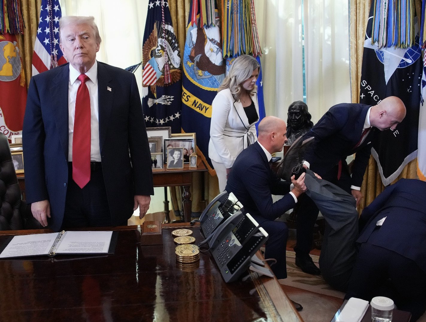 Man Passes Out During Donald Trump Live Announcement meme template