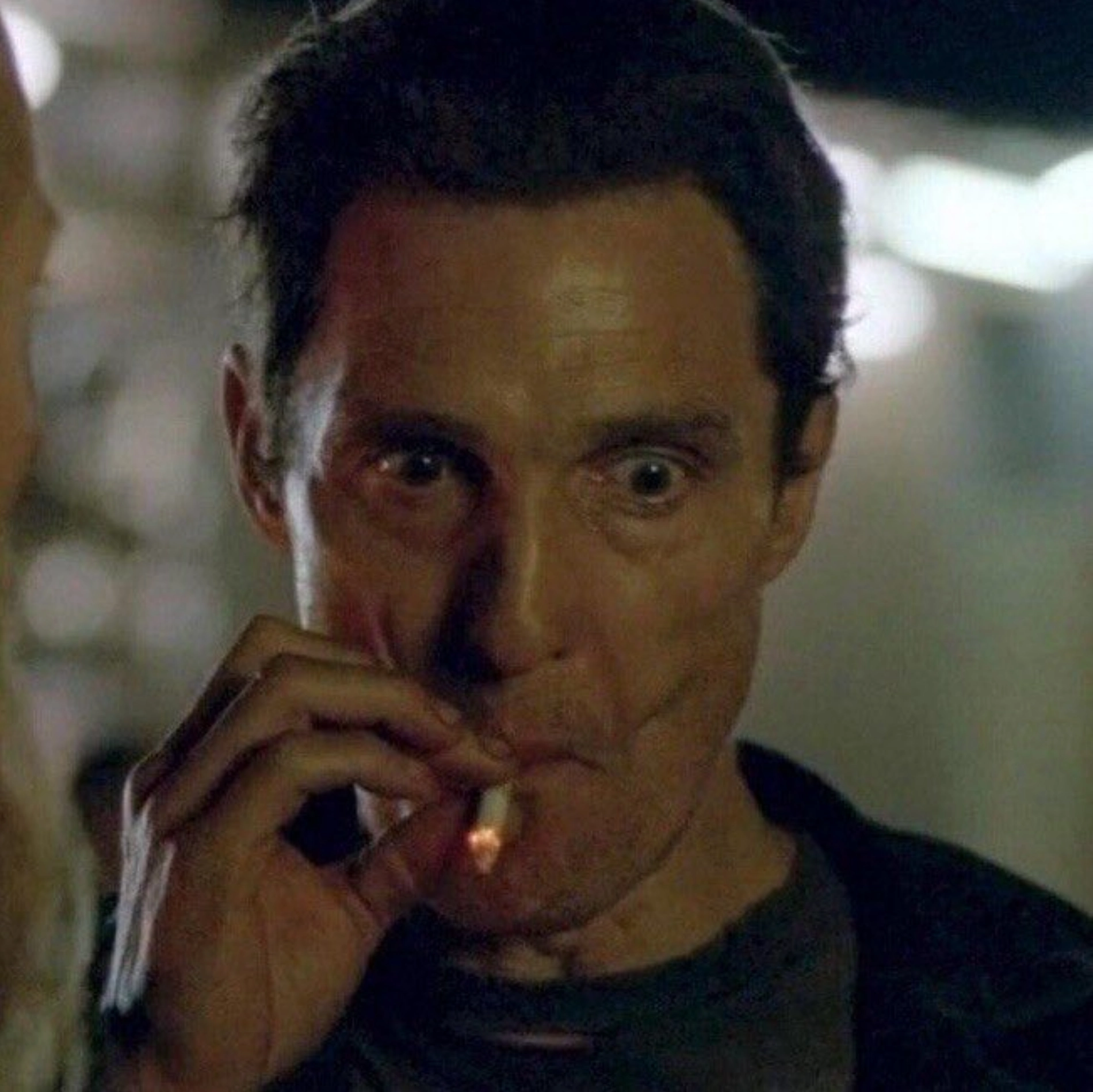 Matthew McConaughey Smoking Intensely - True Detective meme template