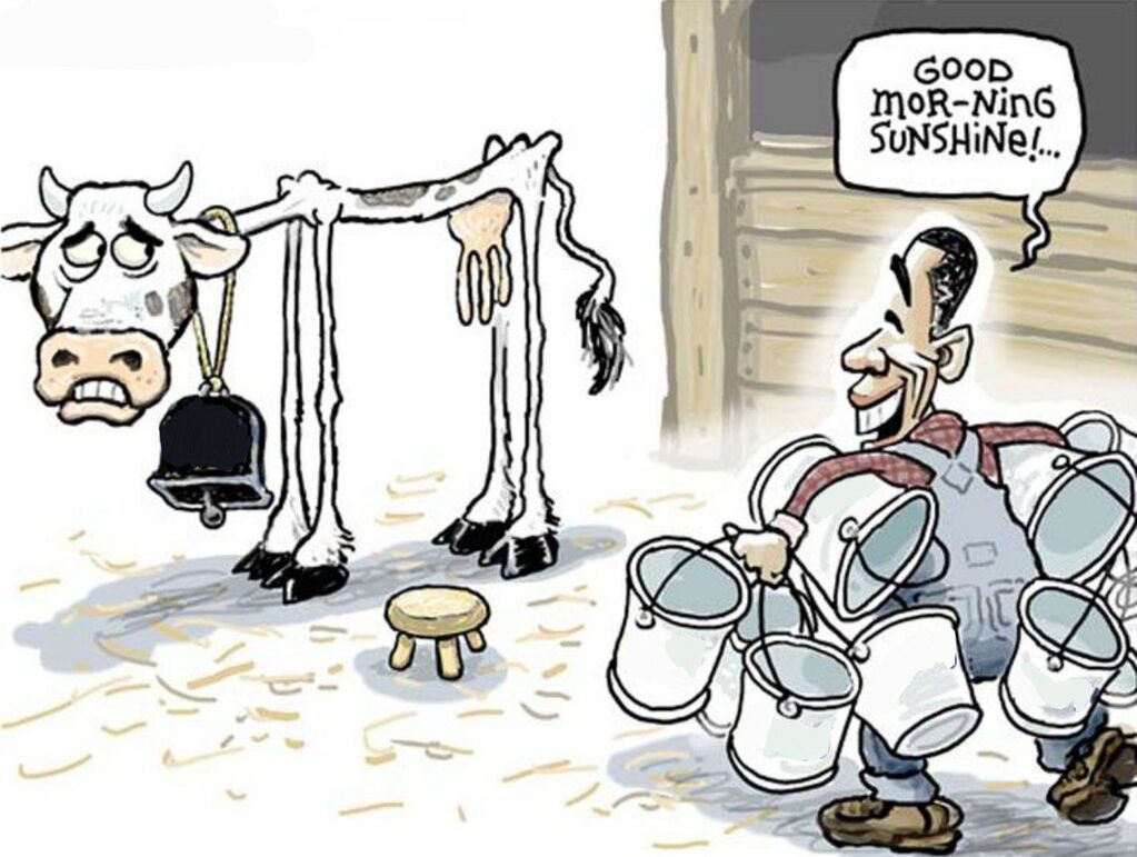 Milking the cow - Farmer Milks Skinny Cow - Good Morning Sunshine meme template