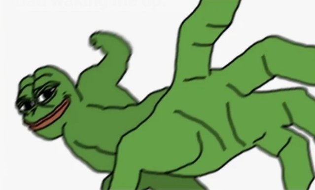 Pepe Winding Up A Punch meme template