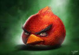 Realistic Red Angry Birds meme template