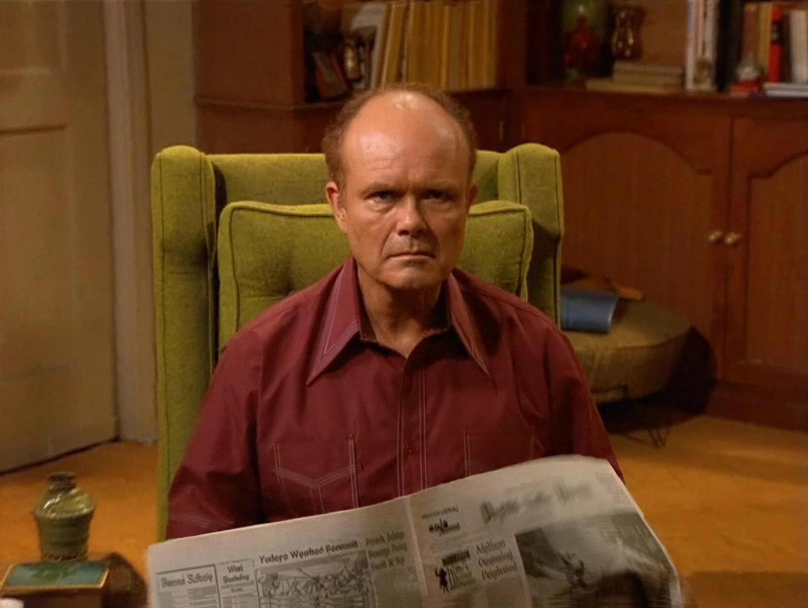 Red Forman with Newspaper - That '70s Show meme template