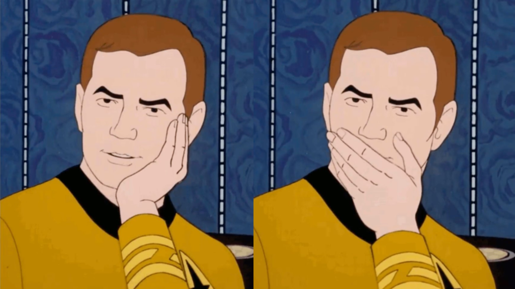Sarcastically Surprised Captain Kirk meme template