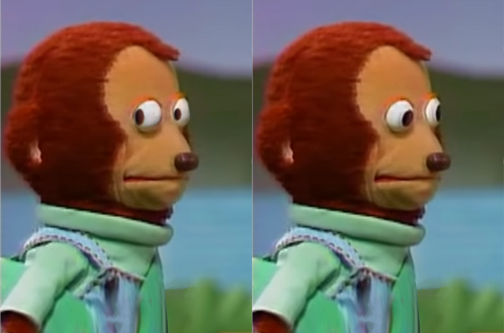 Side Eye Teddy - Monkey looking away and back meme template