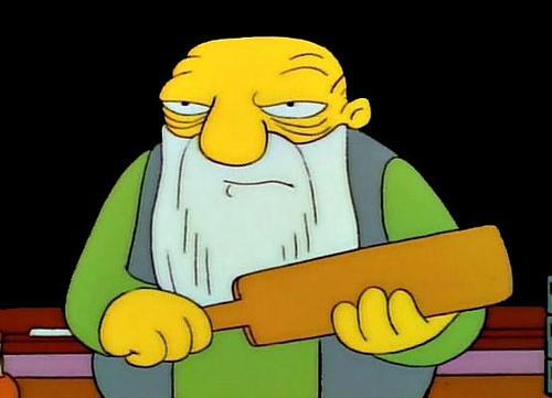 That's a paddlin' The Simpsons meme template