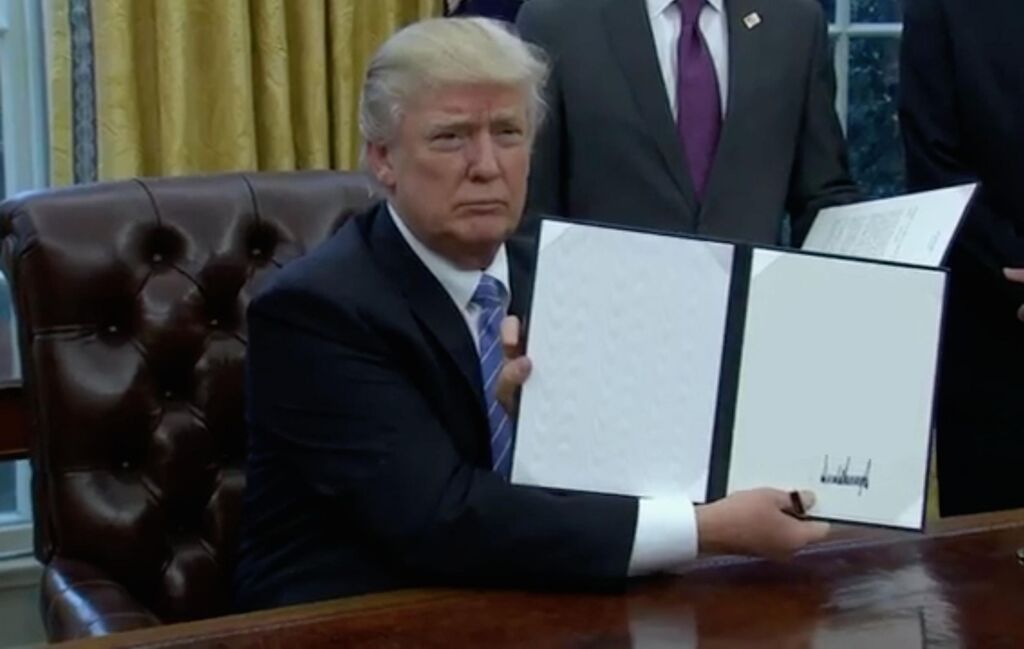 Trump Bill Signing Executive Order Trump meme template